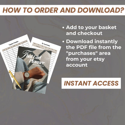 Neutral 2026 That Girl Printable Planner