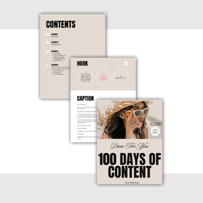 100 Done For You Hooks With Captions Guide For Faceless Digital Marketing Canva Templates