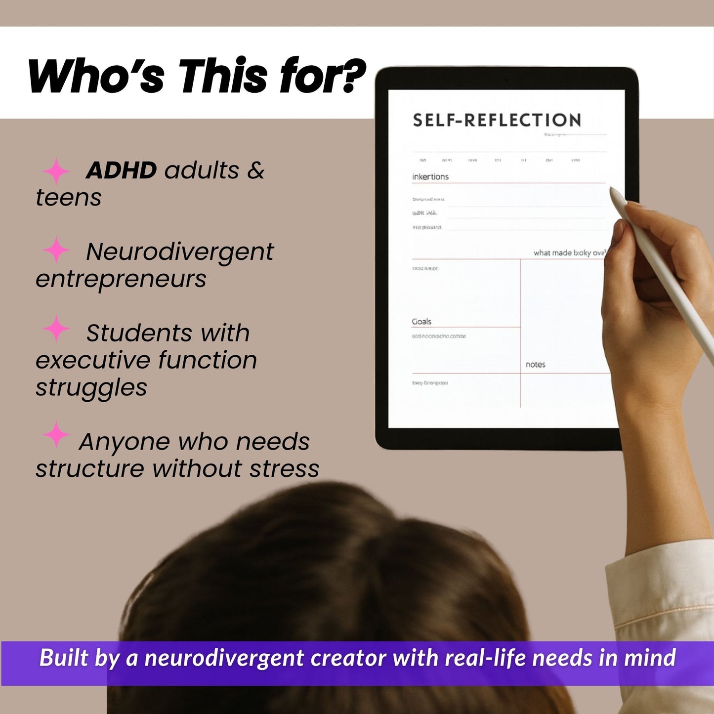 Neutral 2026 ADHD Printable Planner