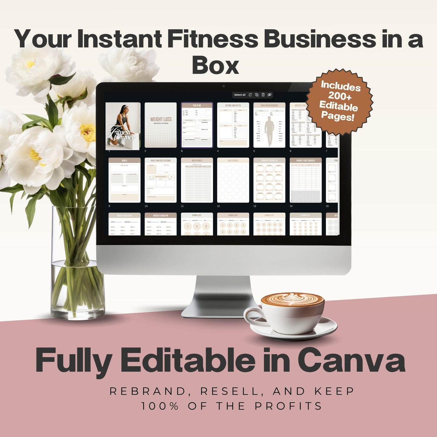 Ultimate Fitness Girl Niche Guide and Planner Starter Bundle