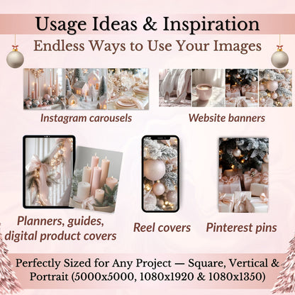 Blushing Pink Christmas Stock Images with MRR