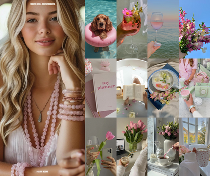 Pink Boho Aesthethic Stock Image Bundle