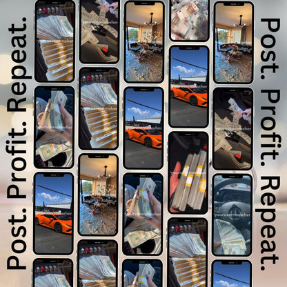 Faceless Money Holding Cash Video Reels Bundle