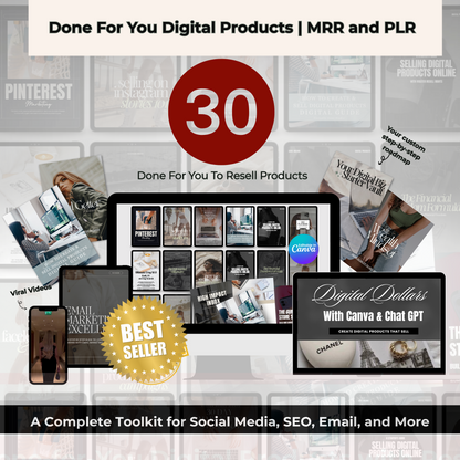 The Digital Biz Starter Vault: Editable Canva Templates, Etsy & Gumroad Guides, Resell Rights Included