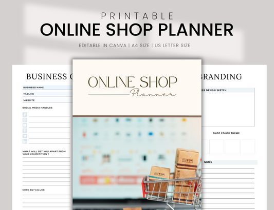 Online Shop Planner Printable