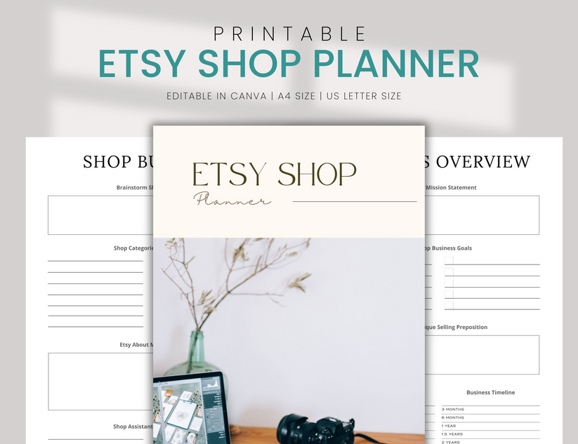Printable Etsy Store Planner – Virtually Done Studio PLR