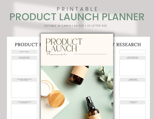 Printable Product Launch planner