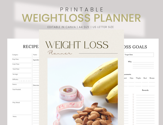 PLR Weight loss Planner Template