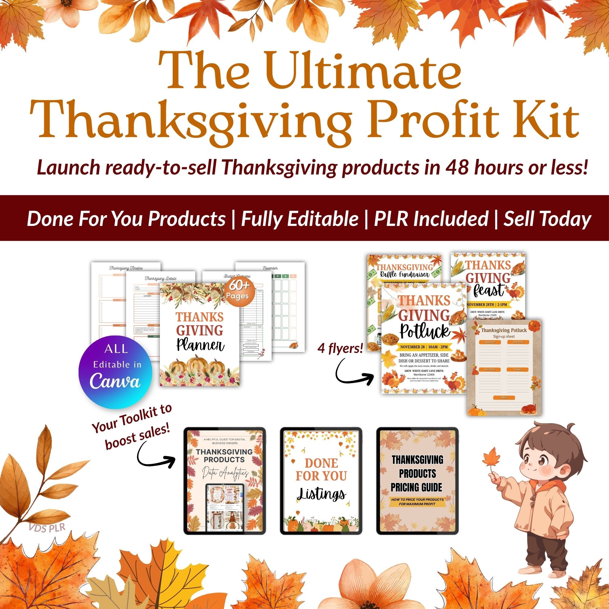 The Ultimate Thanksgiving Profit Kit – Virtually Done Studio PLR