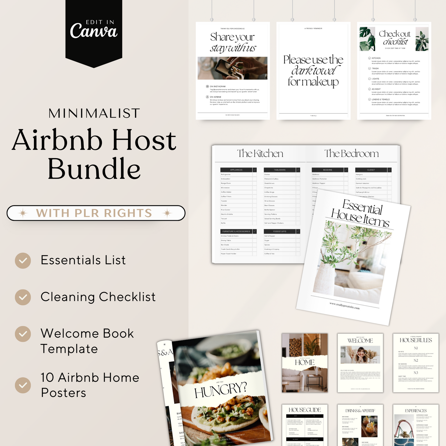 PLR Minimalist Airbnb Short Term Renting Host Bundle