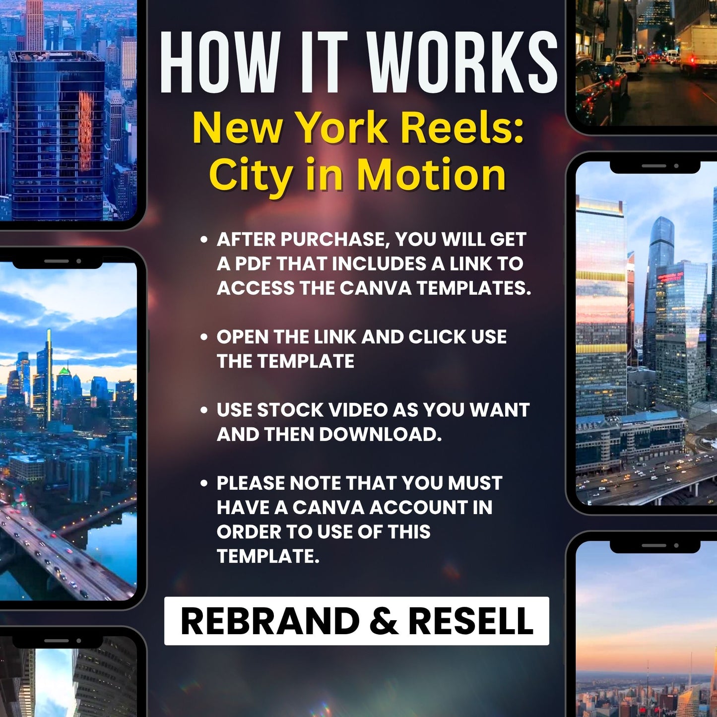 Faceless New York City Cityscape Video Reels