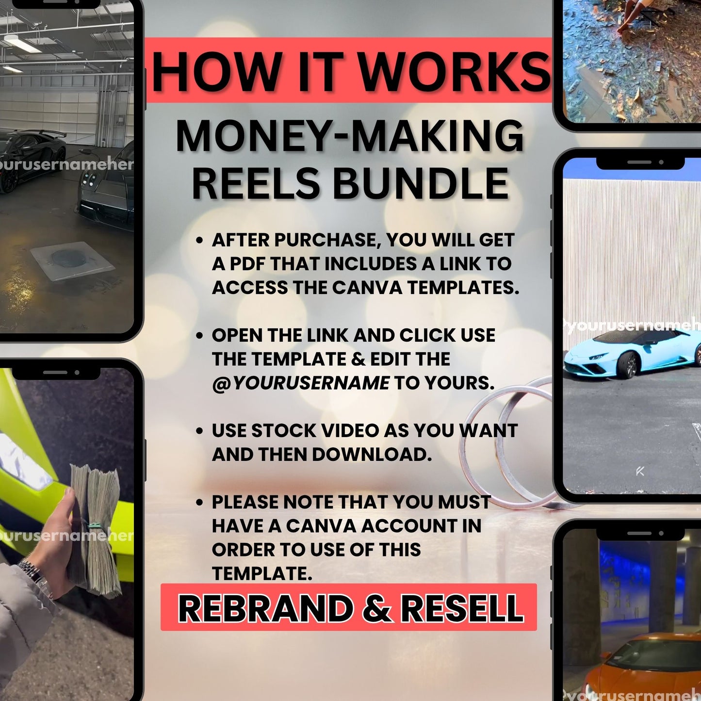 Faceless Money Holding Cash Video Reels Bundle