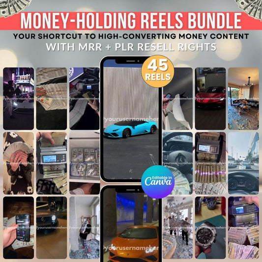 Faceless Money Holding Cash Video Reels Bundle