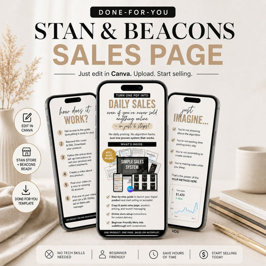 Stan Store and Beacons Sales Page Template