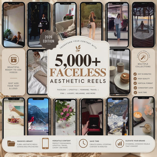 5,000+ Faceless Aesthetic Reels Bundle